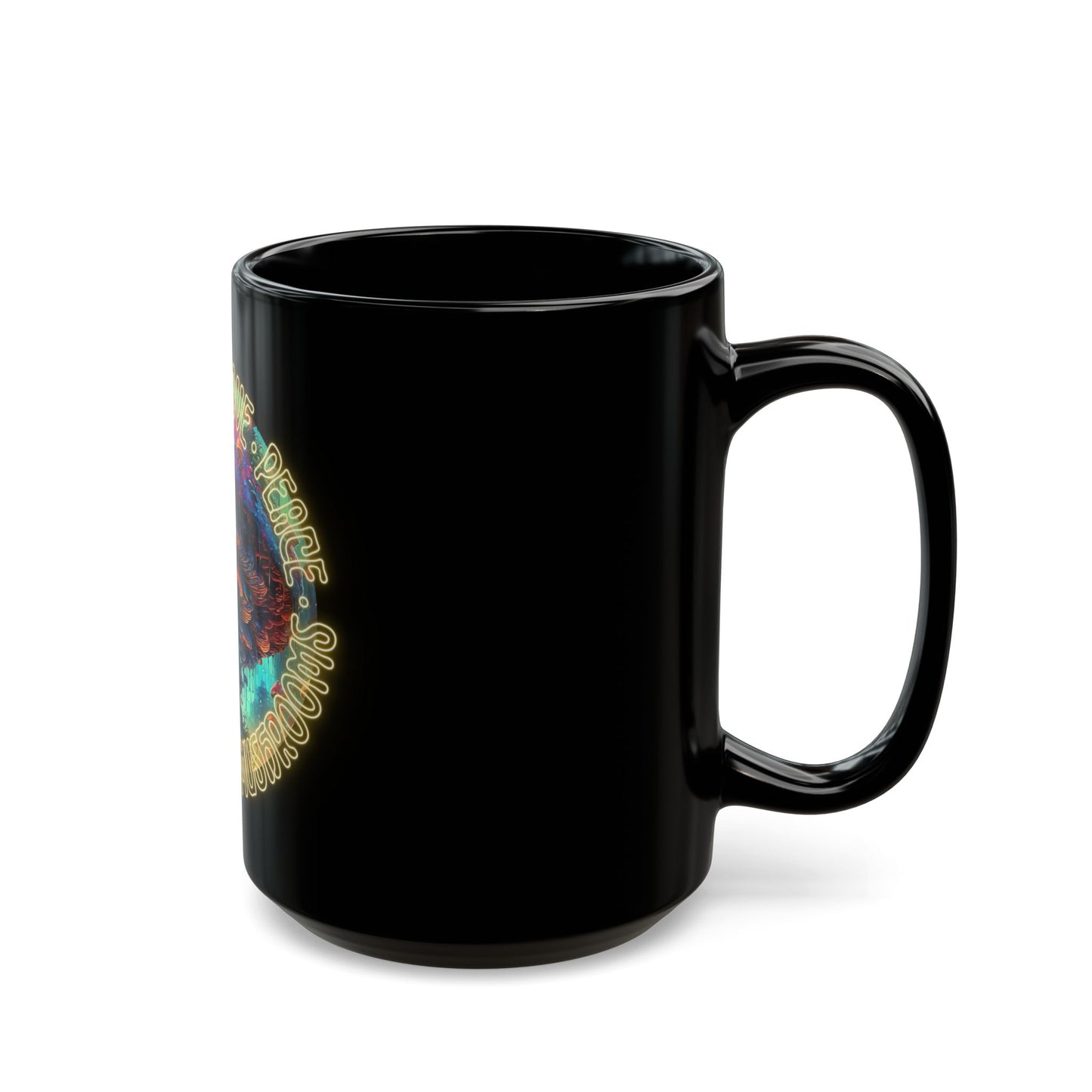 Psychedelic Mushroom Mug – Peace, Love & Trippy Forest Energy