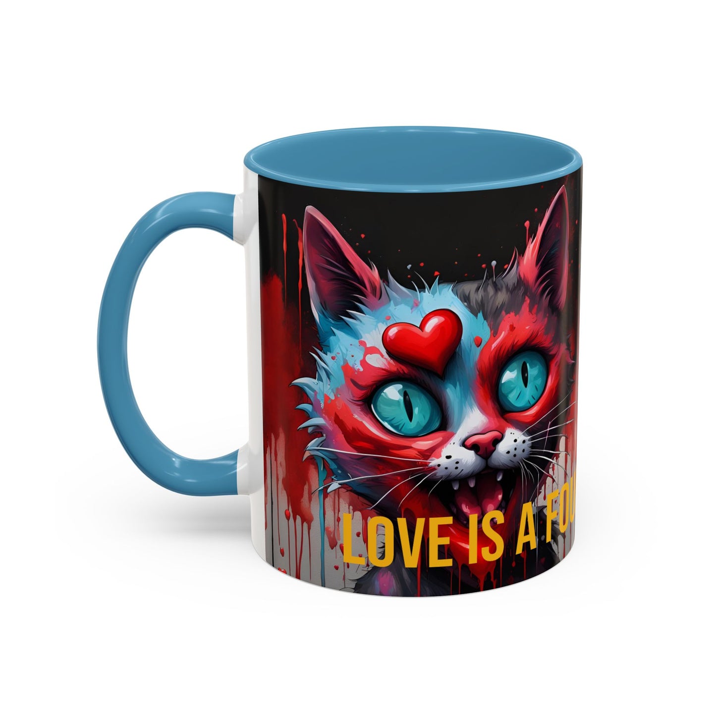 Funny Cat Mug | Love Is a Four-Legged Word | Quirky Gift for Cat Lovers