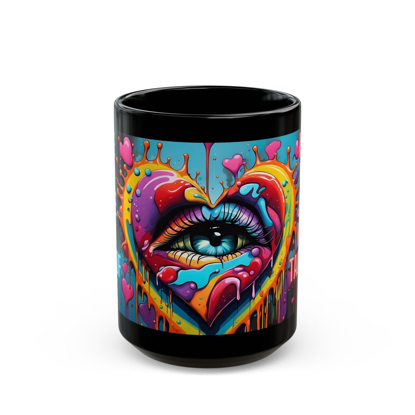 Psychedelic Heartbreak Mug: Eye Art Coffee Cup