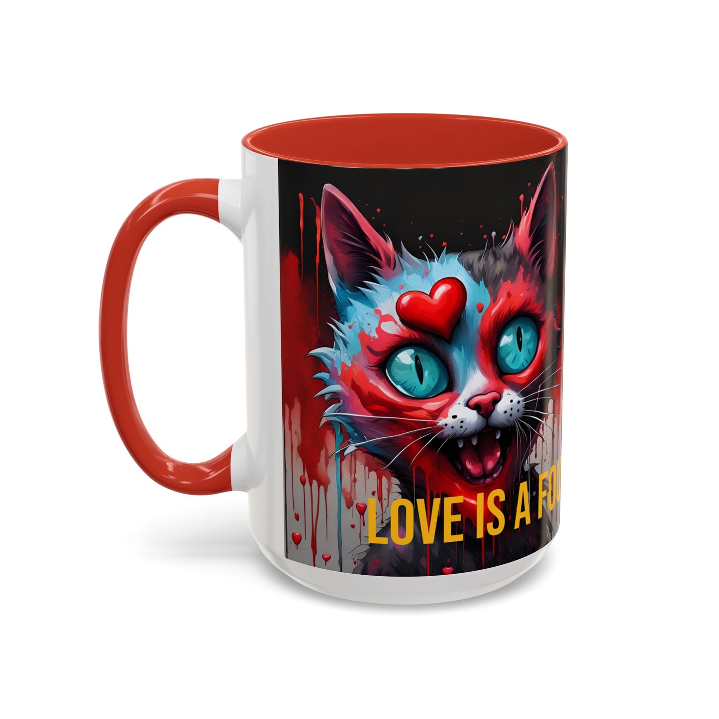 Funny Cat Mug | Love Is a Four-Legged Word | Quirky Gift for Cat Lovers