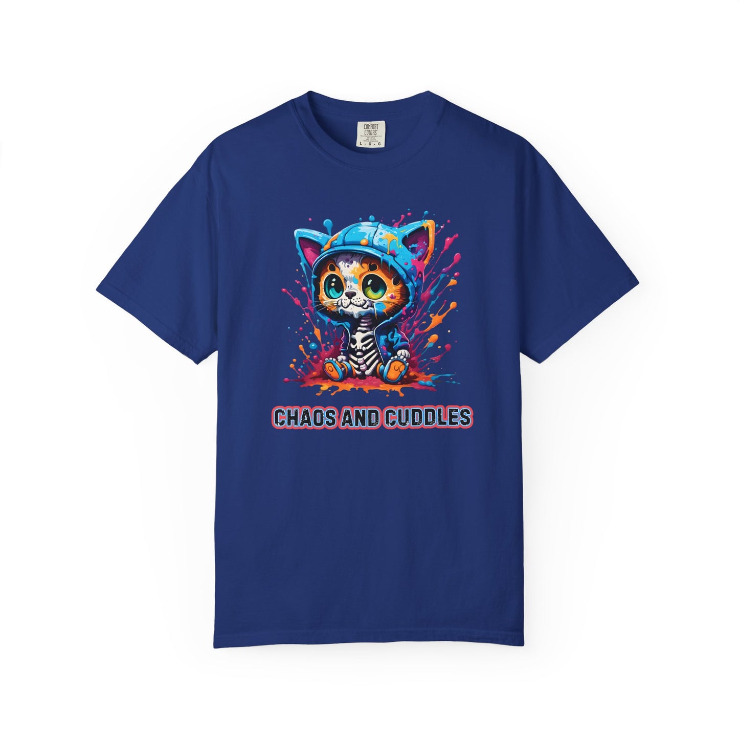Chaos and Cuddles Cat T-Shirt: Funny Pet Lover Gift