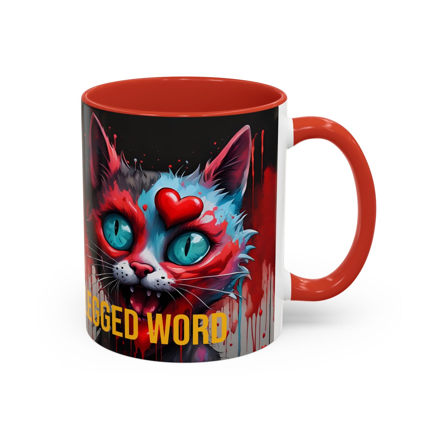 Funny Cat Mug | Love Is a Four-Legged Word | Quirky Gift for Cat Lovers
