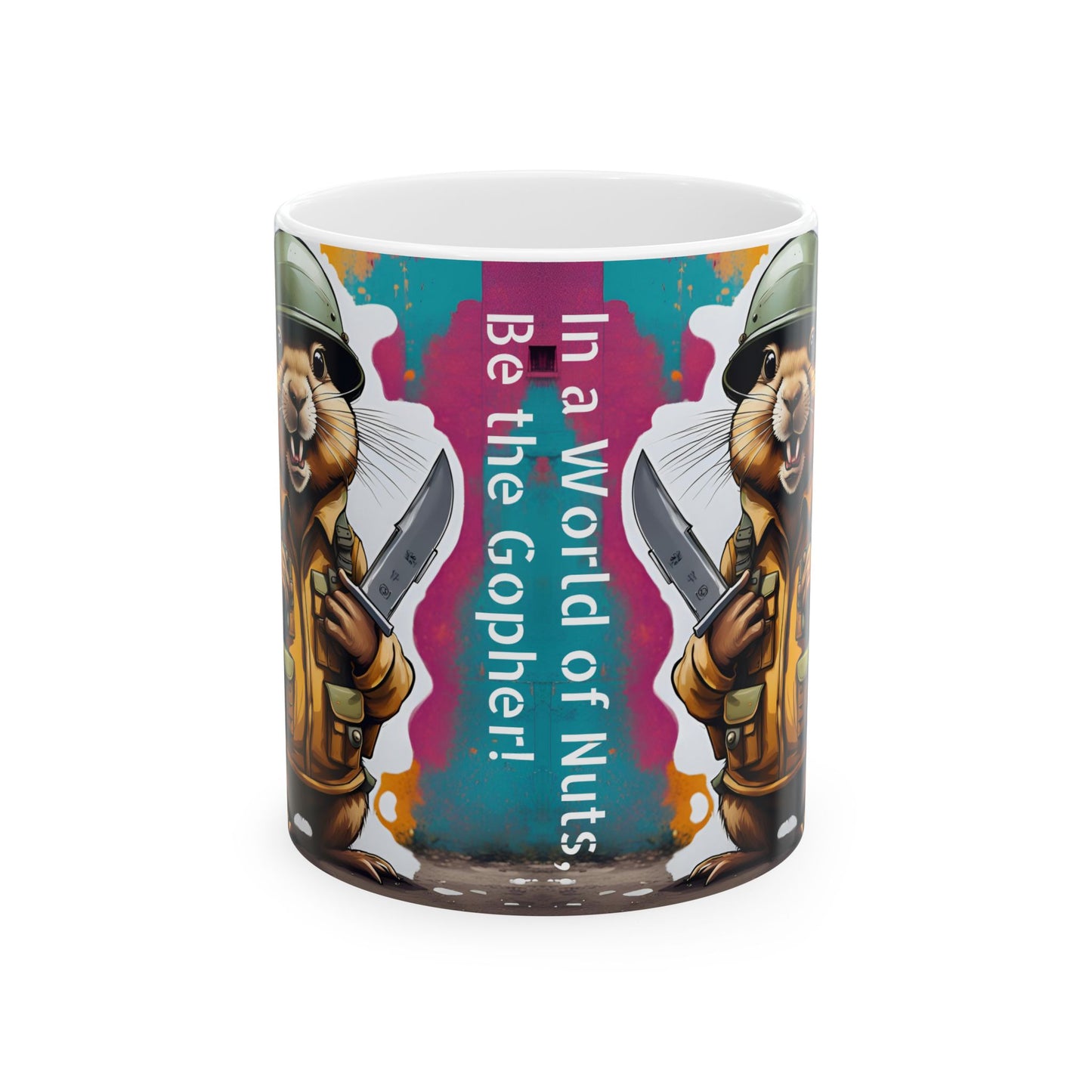 Funny Gopher Coffee Mug | Unique Design | Humorous Ceramic Cup