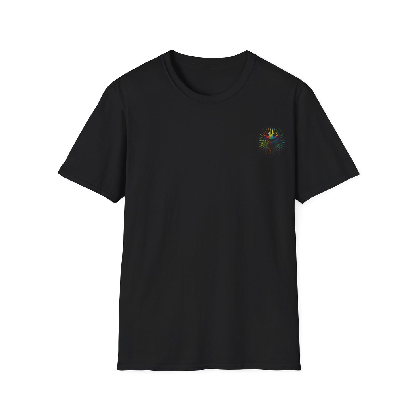 Psychedelic Back Print Shirt - Unisex Softstyle Tee | Festival Streetwear Gift | Retro Boho Hippie Graphic