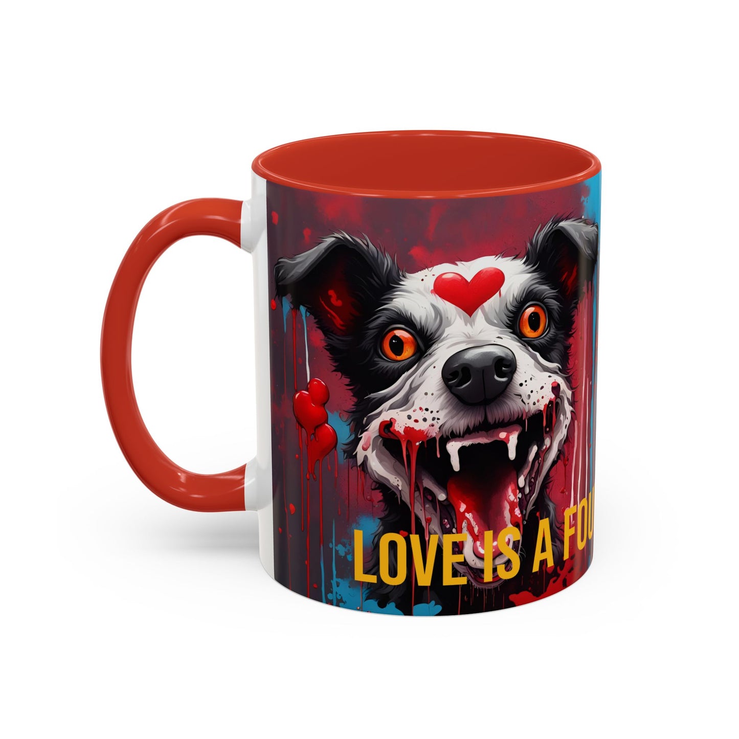 Dog Lover Coffee Mug: "Love Is a Four-Legged Word" Ceramic Cup
