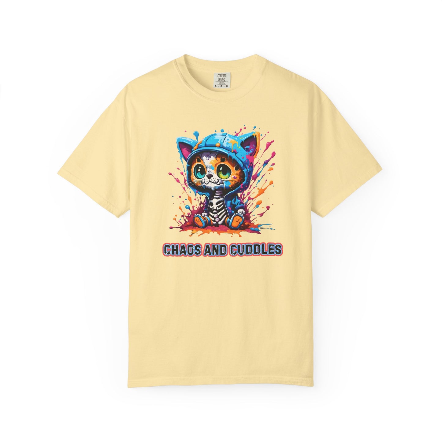 Chaos and Cuddles Cat T-Shirt: Funny Pet Lover Gift