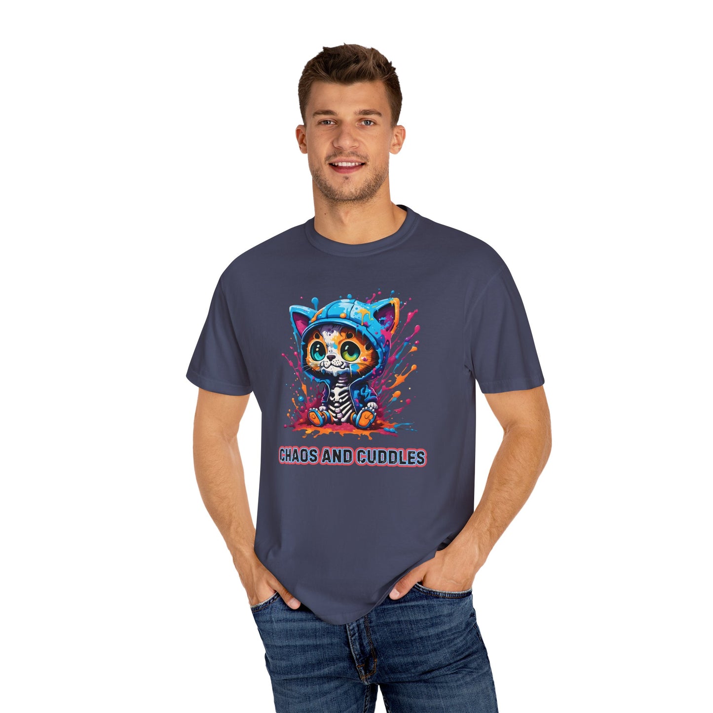 Chaos and Cuddles Cat T-Shirt: Funny Pet Lover Gift