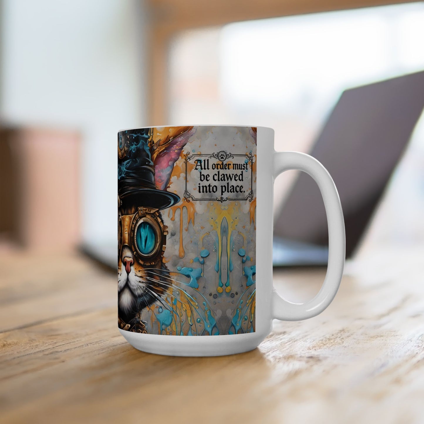 Baroness Nyx von Clawthorne Steampunk Cat Mug