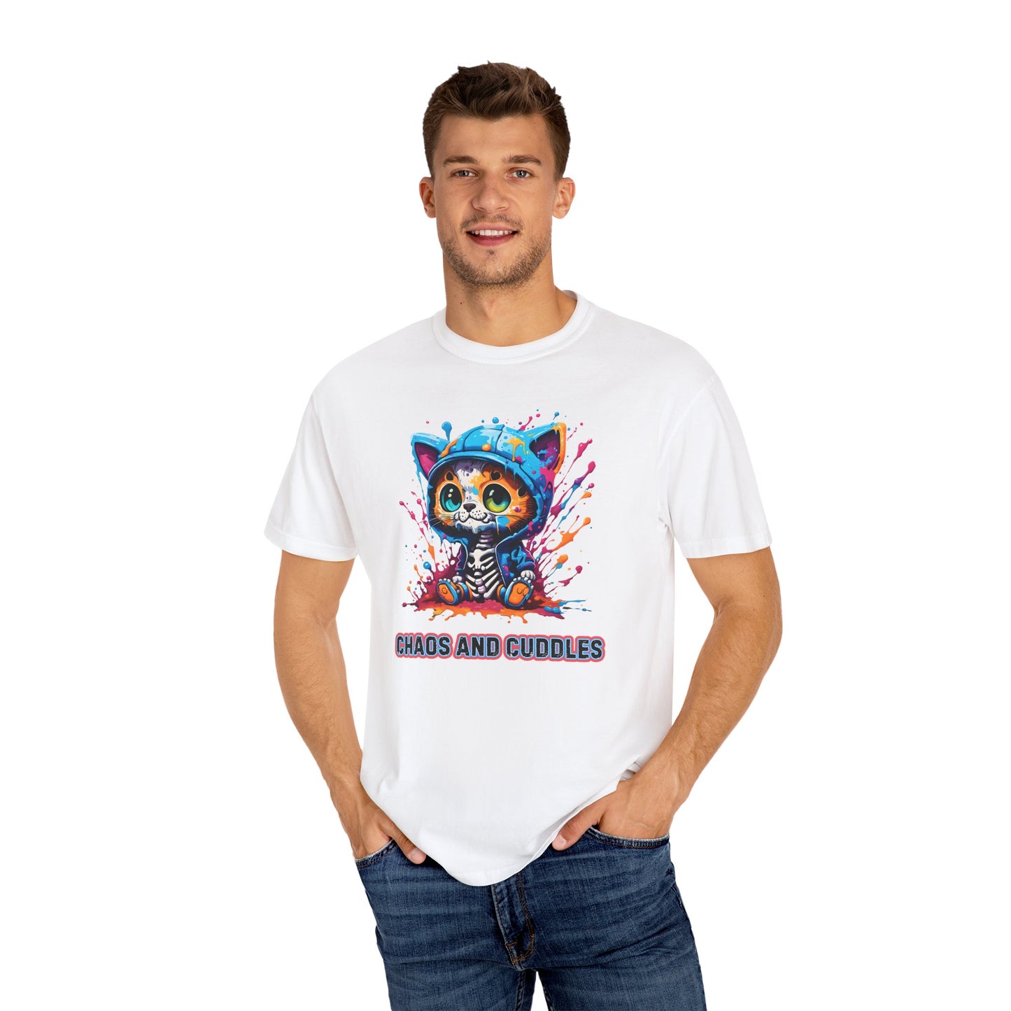 Chaos and Cuddles Cat T-Shirt: Funny Pet Lover Gift