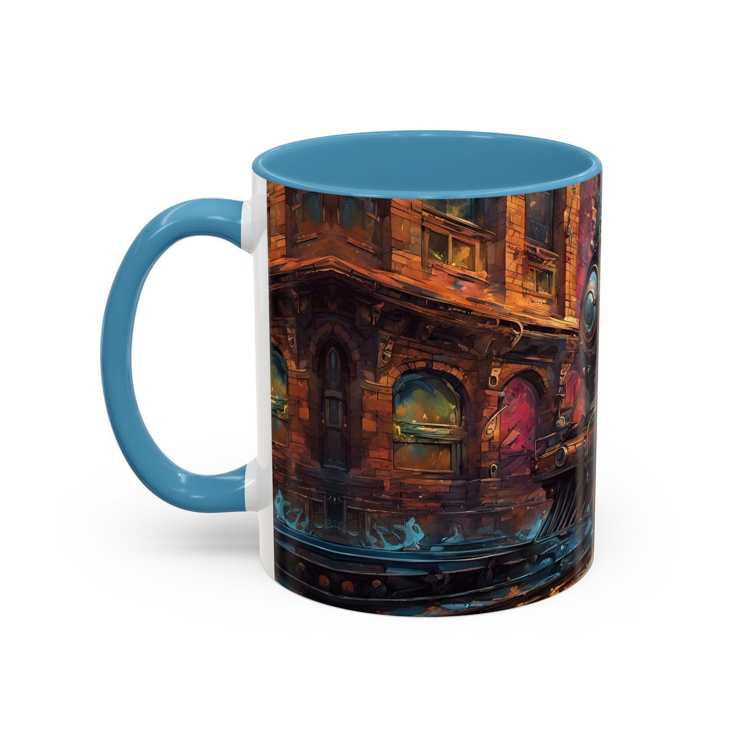 Steampunk Train Coffee Mug | Ceramic Railway Accent MUG | Train Lover Gift | Railway Accent Design | Coffee Cup Gift | Retro Style MUG