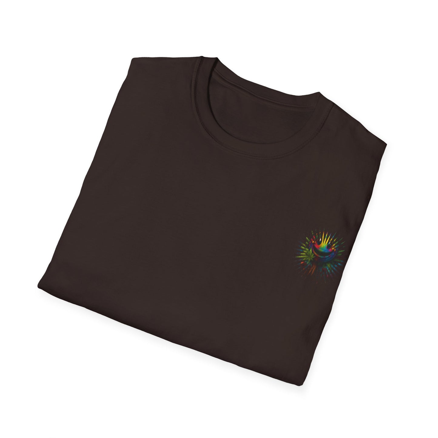 Psychedelic Back Print Shirt - Unisex Softstyle Tee | Festival Streetwear Gift | Retro Boho Hippie Graphic