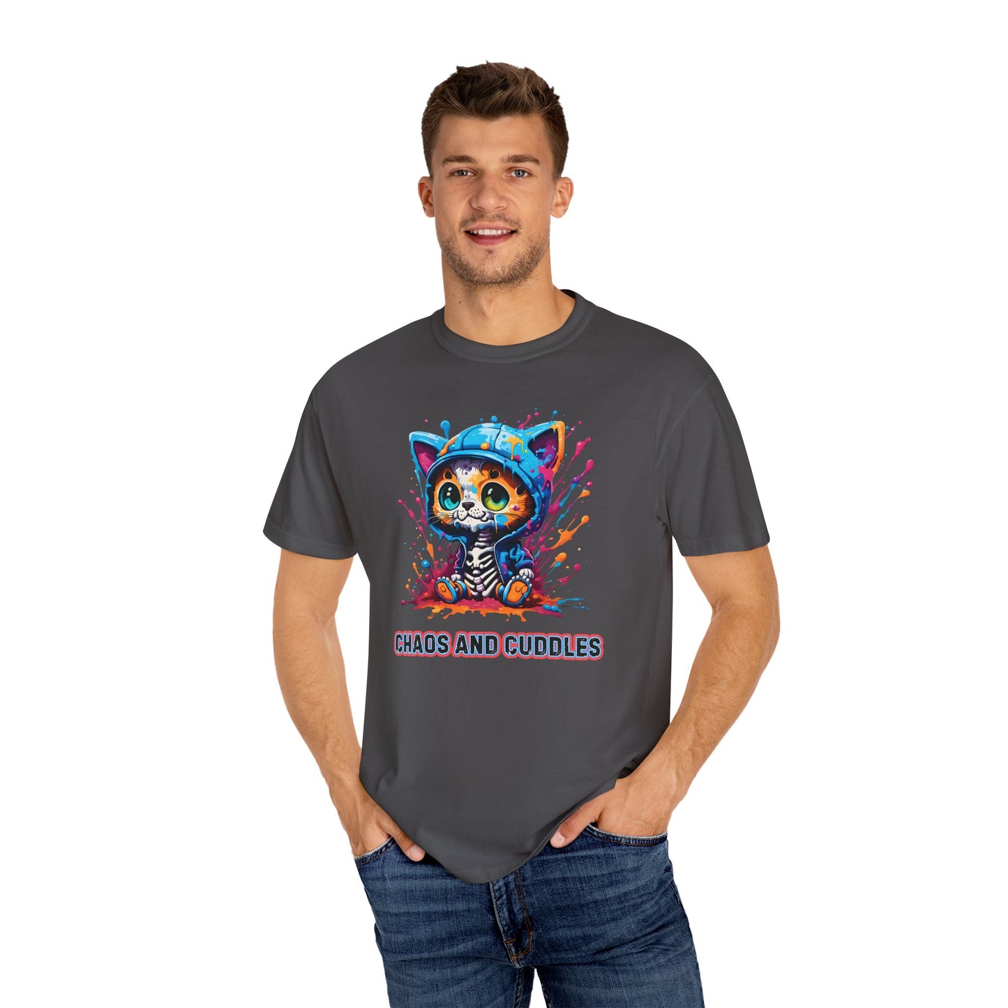 Chaos and Cuddles Cat T-Shirt: Funny Pet Lover Gift