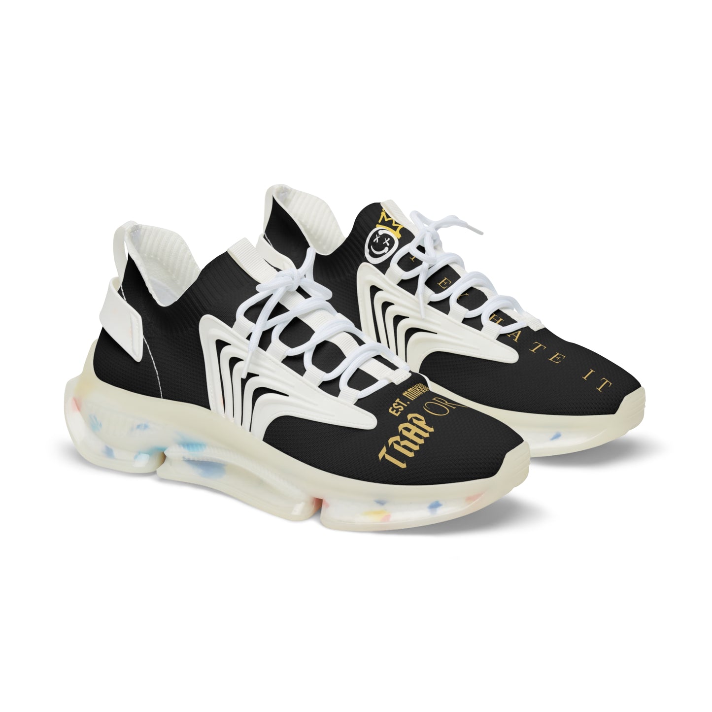Trap or Cap Streetwear Sneakers - Bold Design with Urban Edge Mesh Sneakers
