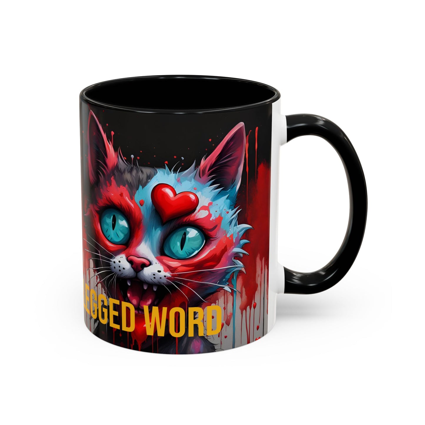 Funny Cat Mug | Love Is a Four-Legged Word | Quirky Gift for Cat Lovers
