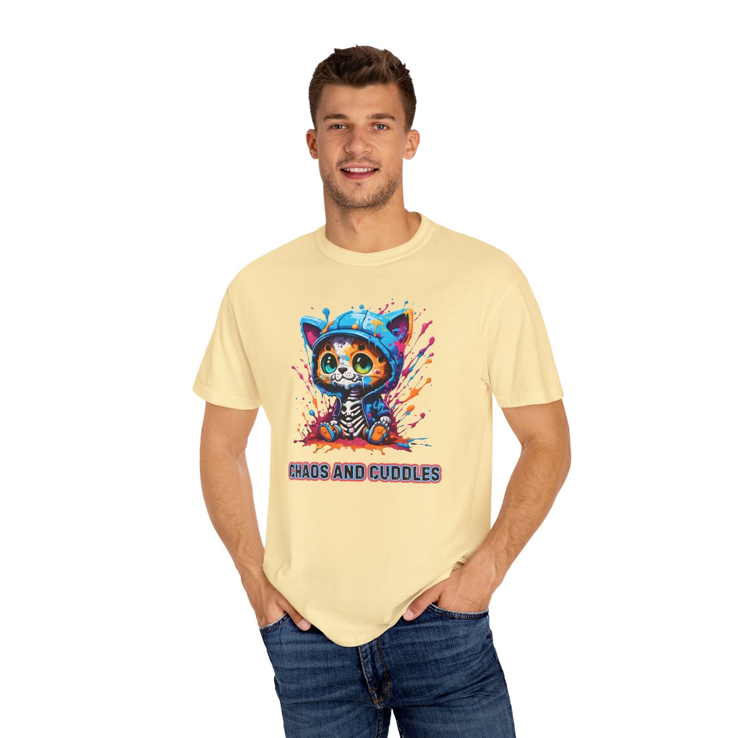 Chaos and Cuddles Cat T-Shirt: Funny Pet Lover Gift