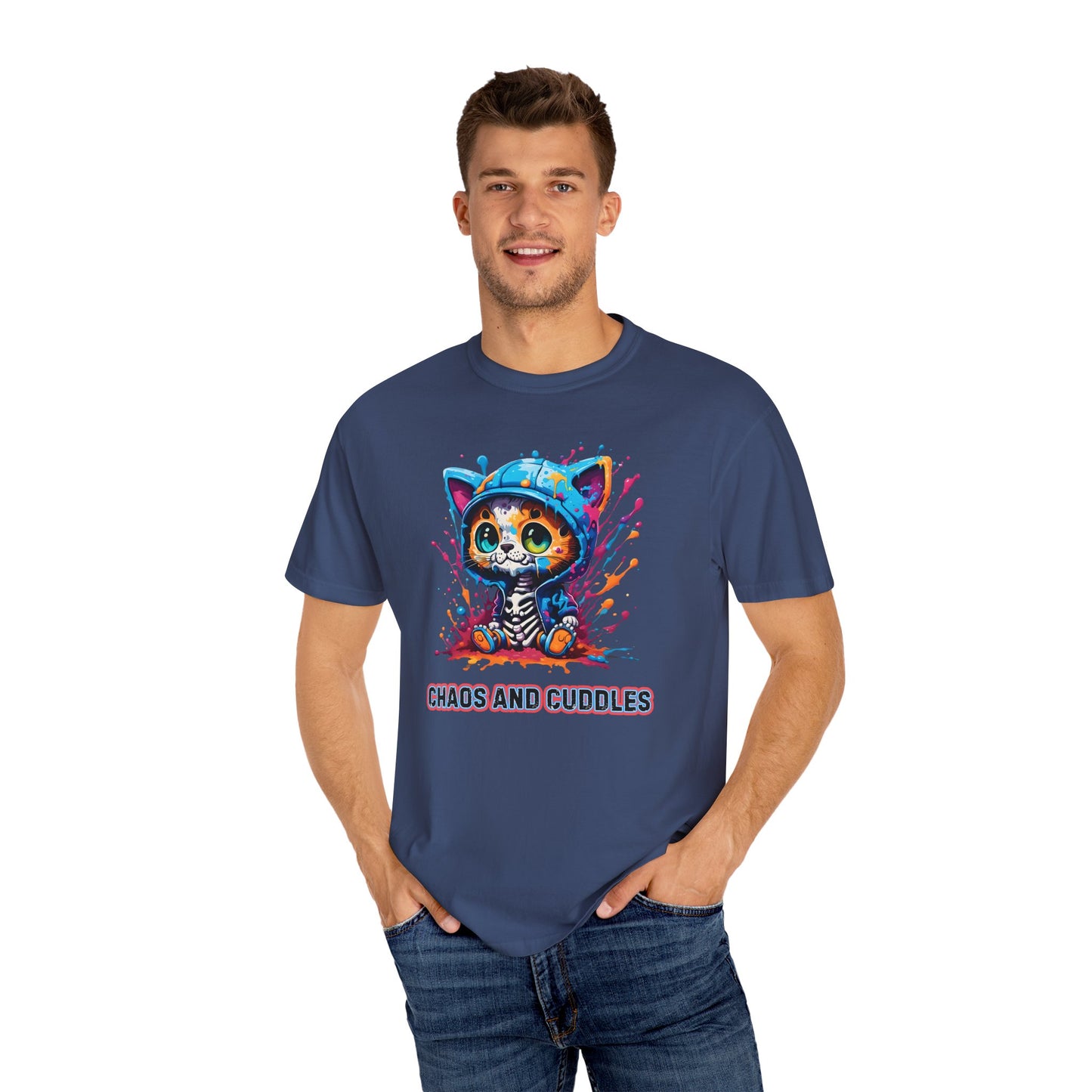 Chaos and Cuddles Cat T-Shirt: Funny Pet Lover Gift