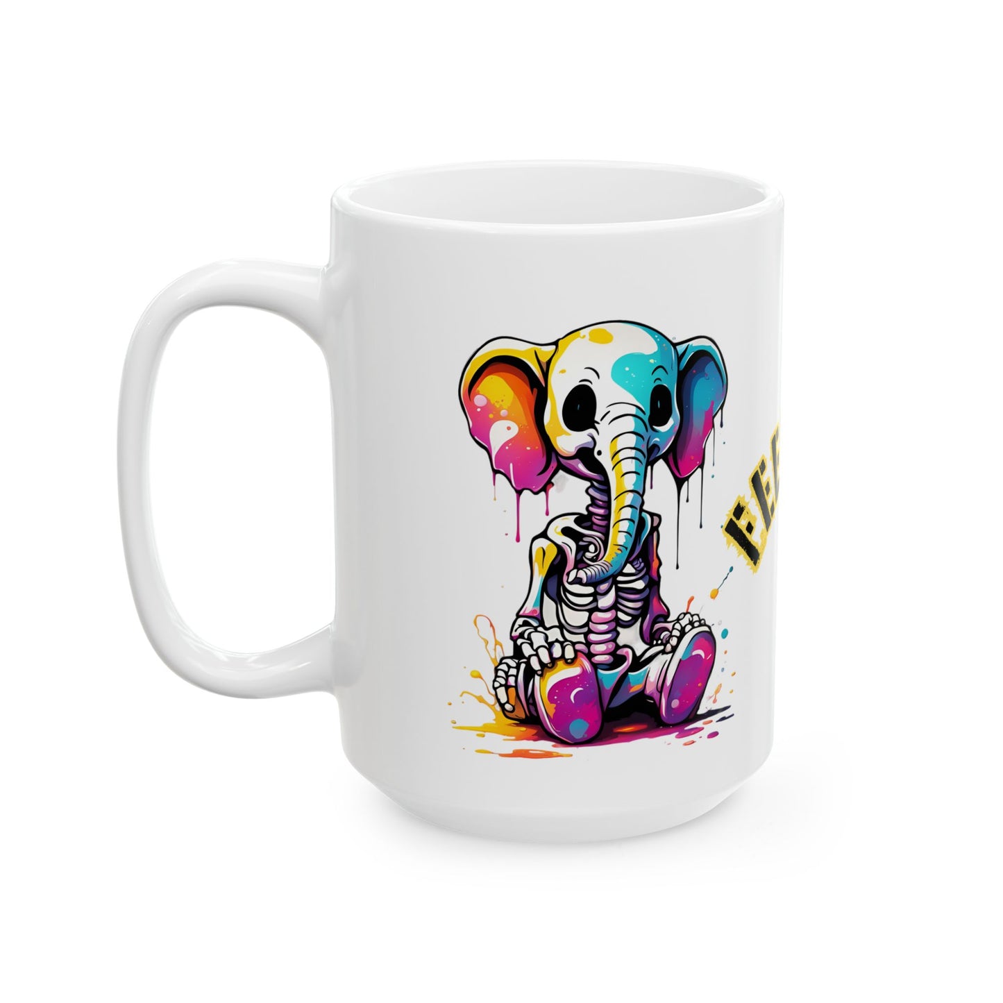 Feed Me Creative Ceramic Mug, Coffee Lover Gift, Art Mug, Vibrant Drinkware, Unique Kitchen Decor, Funny Gift Idea