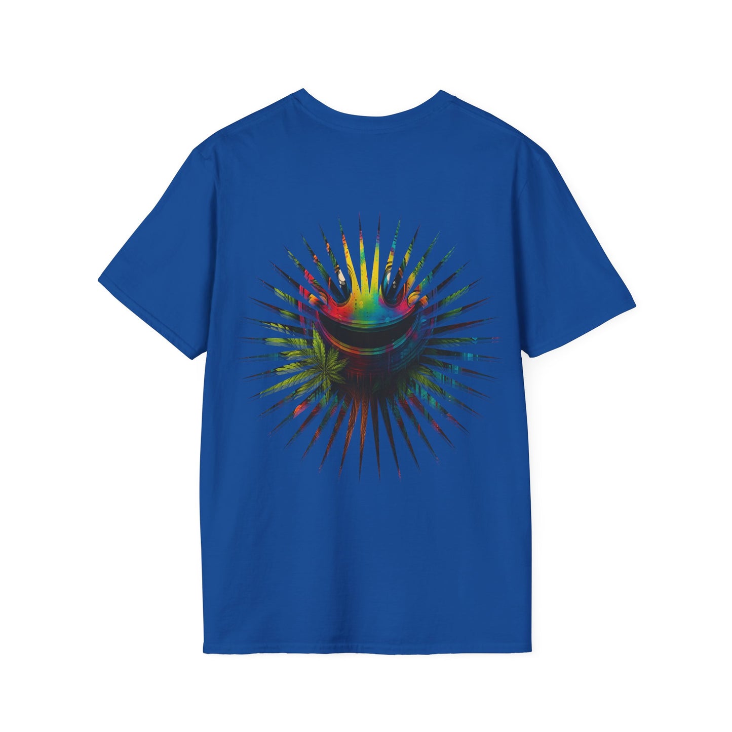 Psychedelic Back Print Shirt - Unisex Softstyle Tee | Festival Streetwear Gift | Retro Boho Hippie Graphic