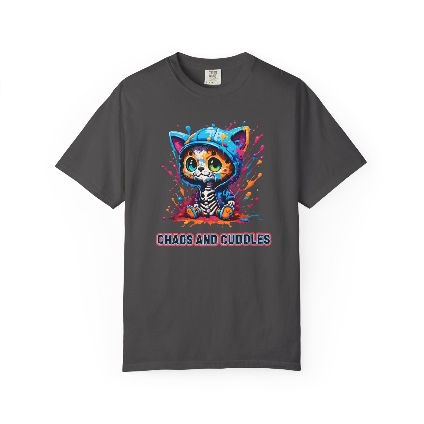 Chaos and Cuddles Cat T-Shirt: Funny Pet Lover Gift
