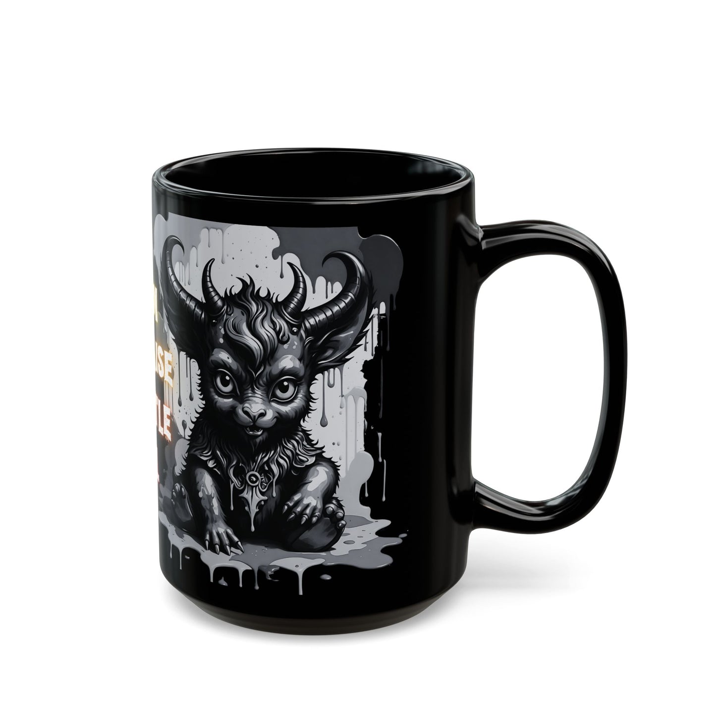 Gothic Demon Mug | Born to Raise a Little Hell | Unique Ceramic Coffee Cup