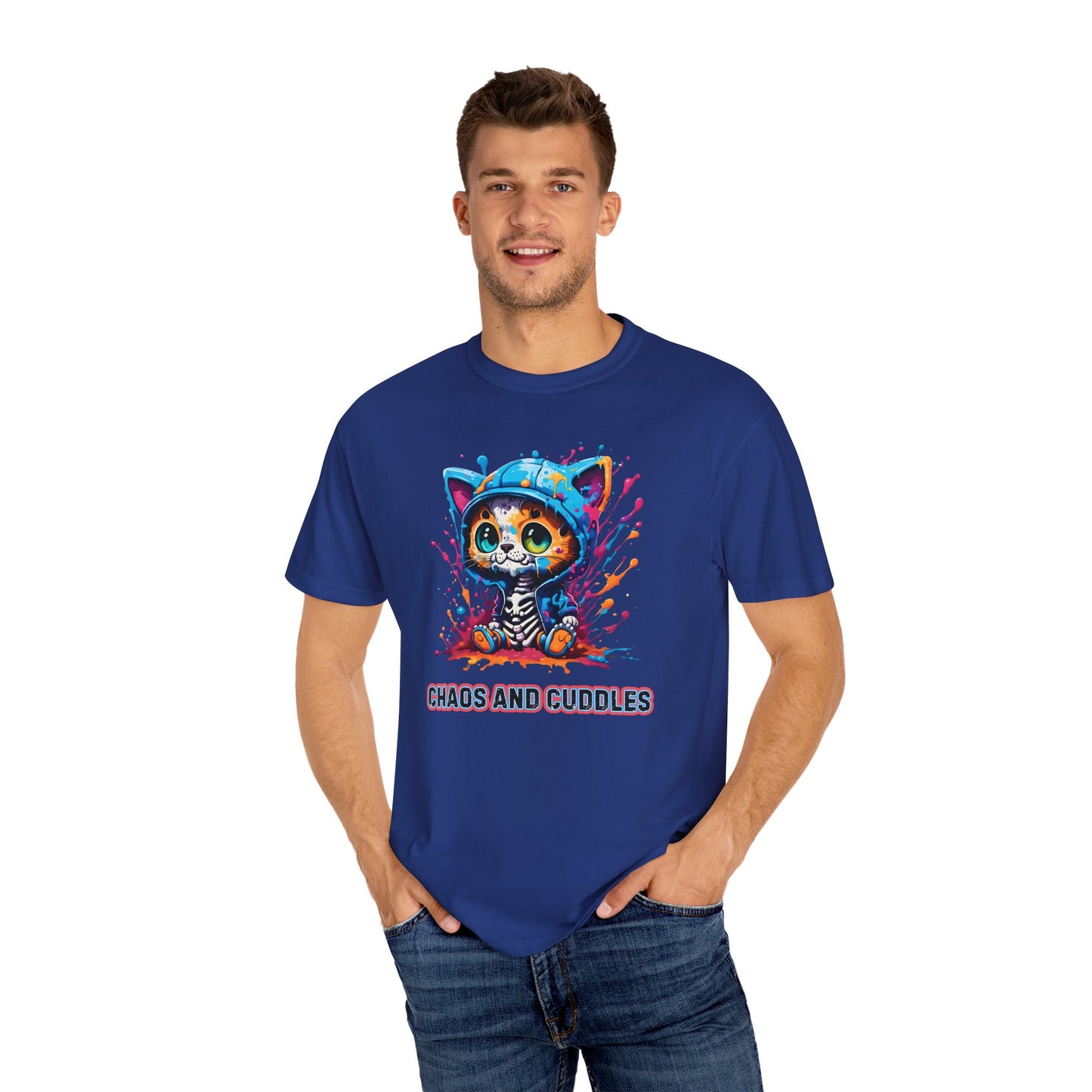 Chaos and Cuddles Cat T-Shirt: Funny Pet Lover Gift