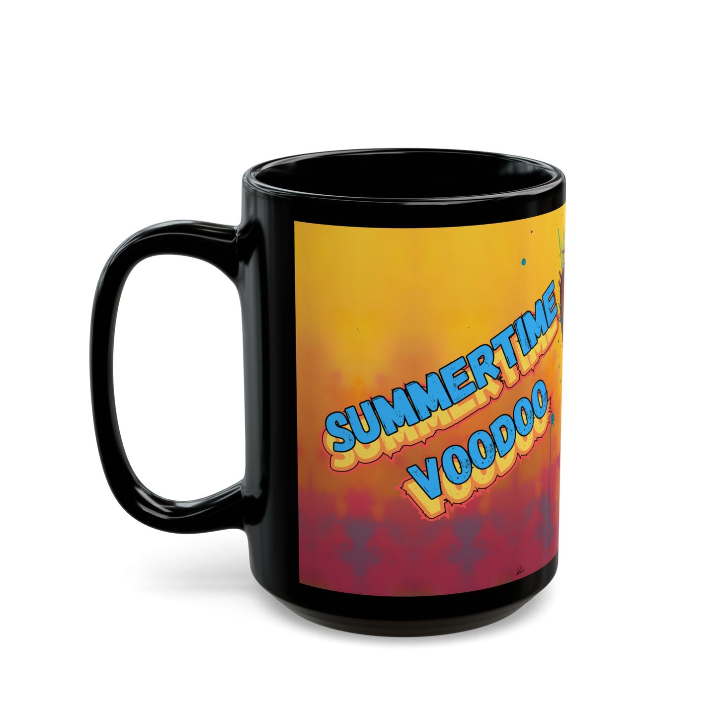 Psychedelic Skull Mug – Trippy Skeleton Art with Neon Acid Cowboy Chaos