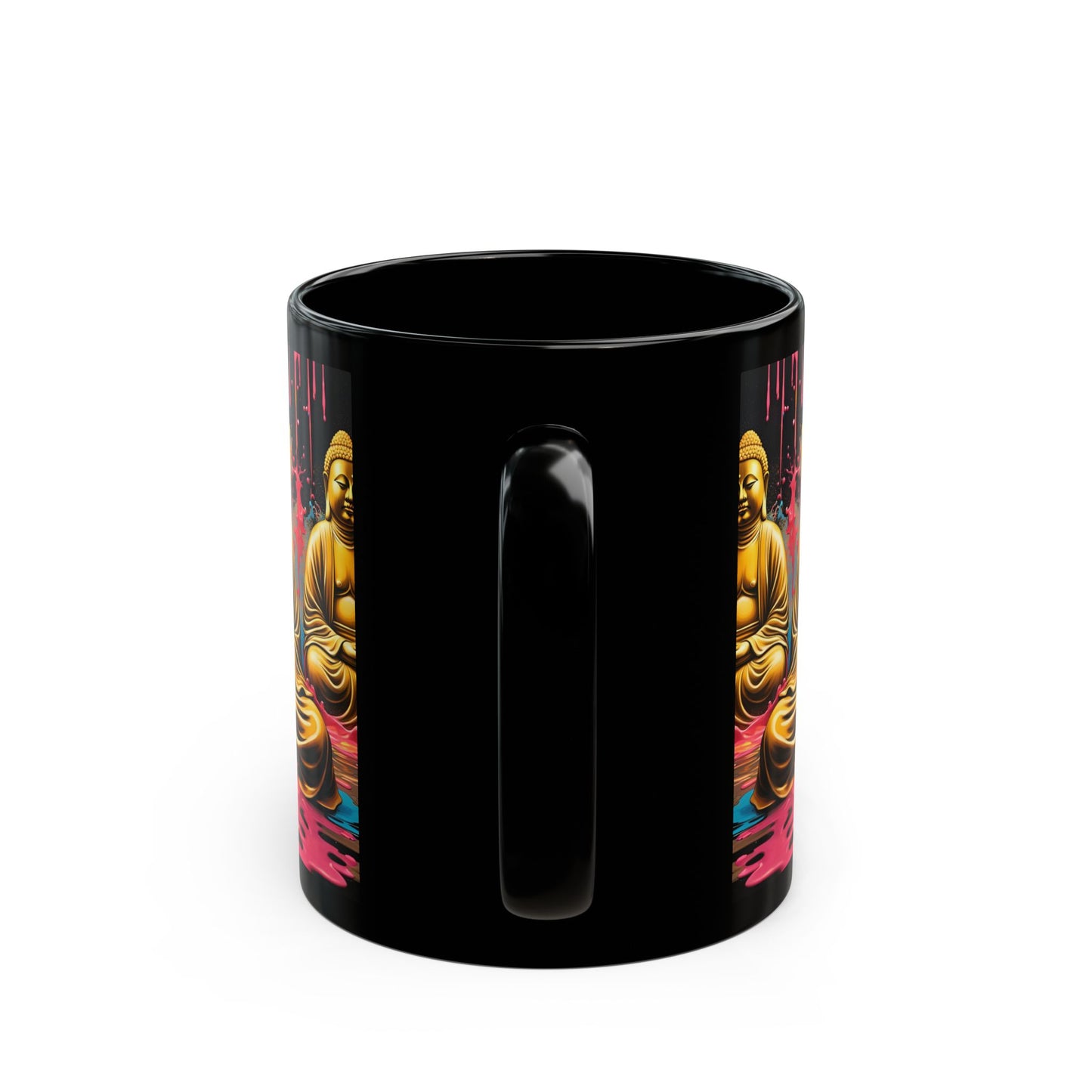 Zen Golden Buddha Ceramic Coffee Mug | Meditation Cup | Unique Tea Mug | Buddha Lover Gift | Yoga Lover Gift | Gift for Him | Gift for Her