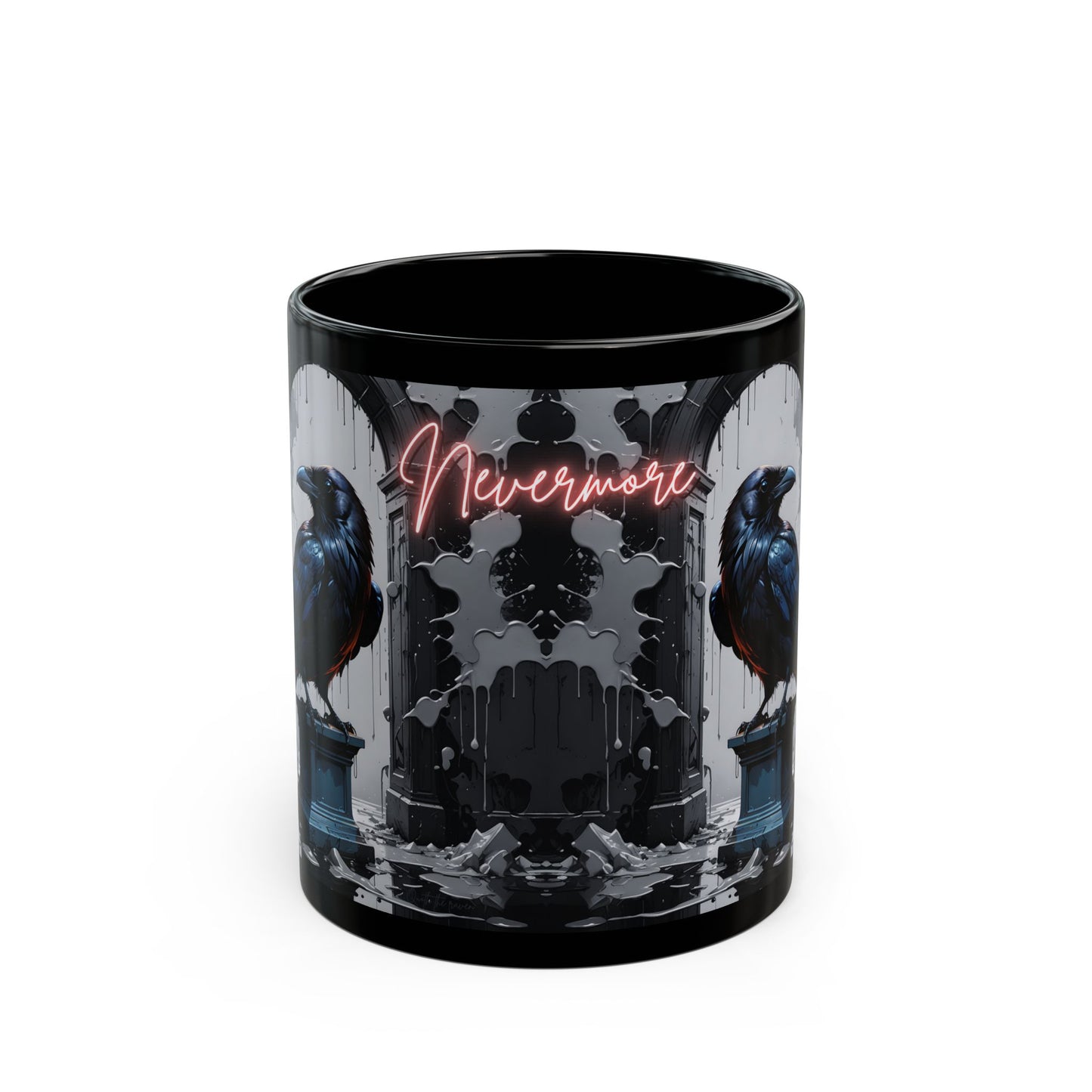 Gothic Raven Mug: Nevermore Literary Coffee Cup