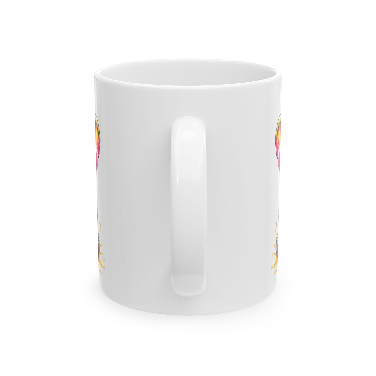 Feed Me Creative Ceramic Mug, Coffee Lover Gift, Art Mug, Vibrant Drinkware, Unique Kitchen Decor, Funny Gift Idea