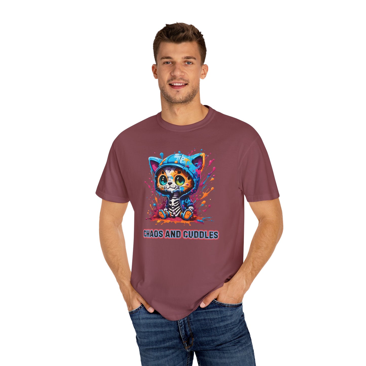 Chaos and Cuddles Cat T-Shirt: Funny Pet Lover Gift