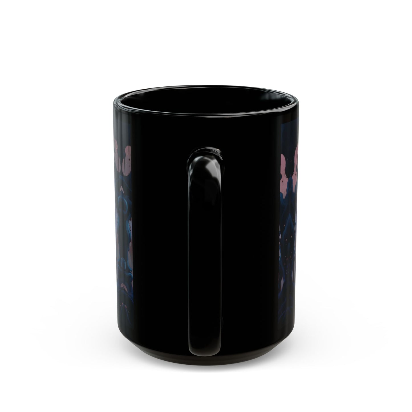 Gothic Haunted House Mug: Spooky Black Cat Halloween Coffee Cup