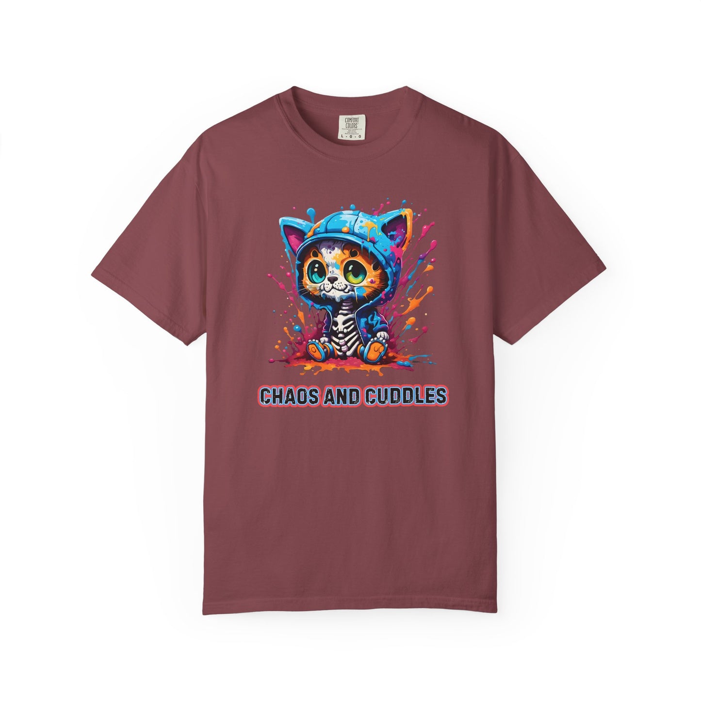 Chaos and Cuddles Cat T-Shirt: Funny Pet Lover Gift