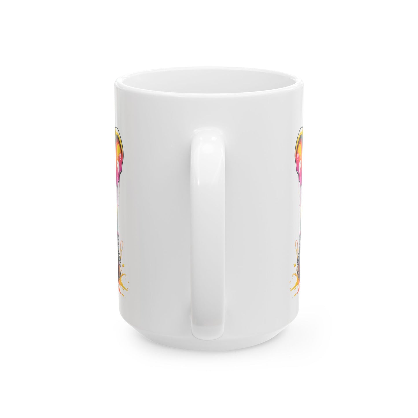 Feed Me Creative Ceramic Mug, Coffee Lover Gift, Art Mug, Vibrant Drinkware, Unique Kitchen Decor, Funny Gift Idea