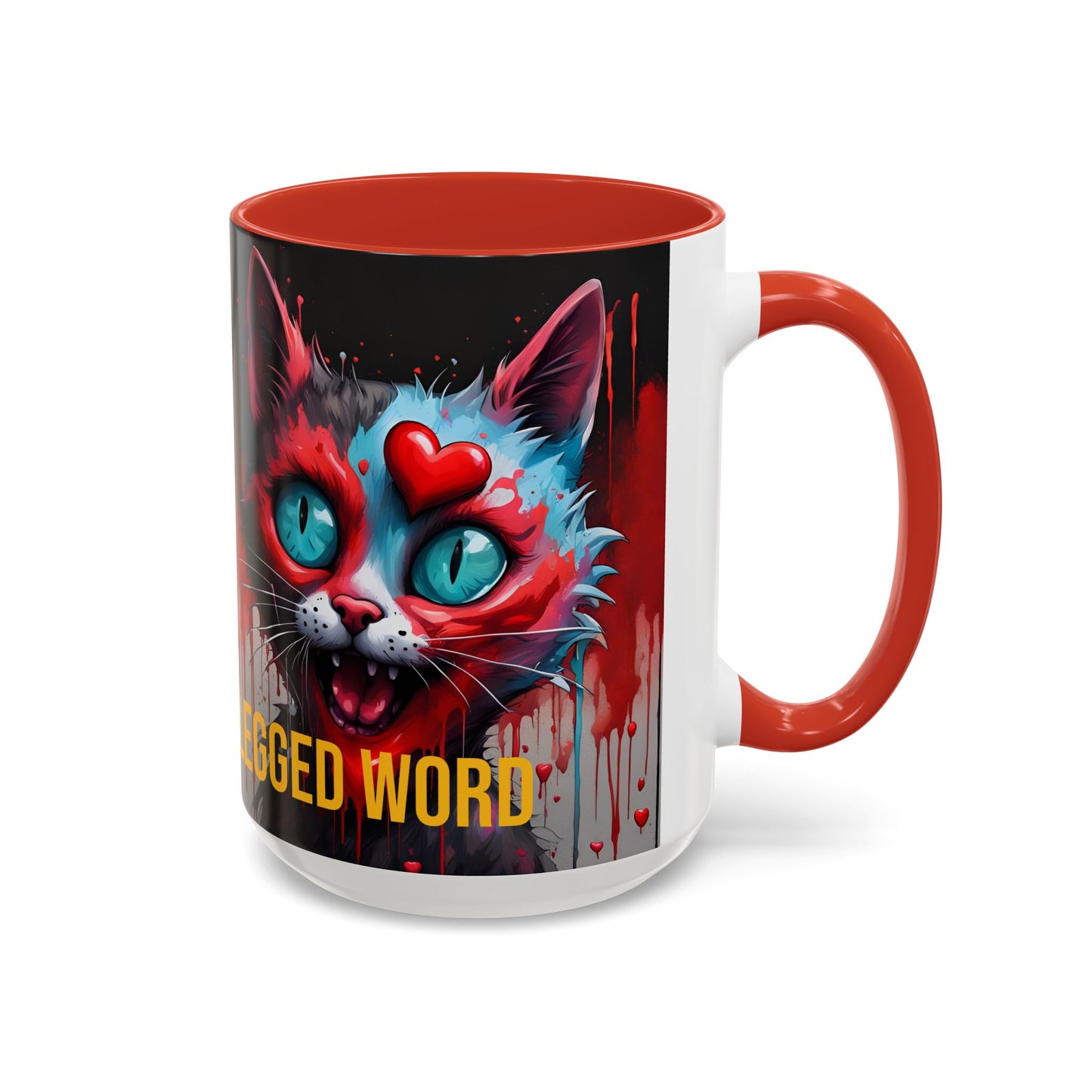 Funny Cat Mug | Love Is a Four-Legged Word | Quirky Gift for Cat Lovers