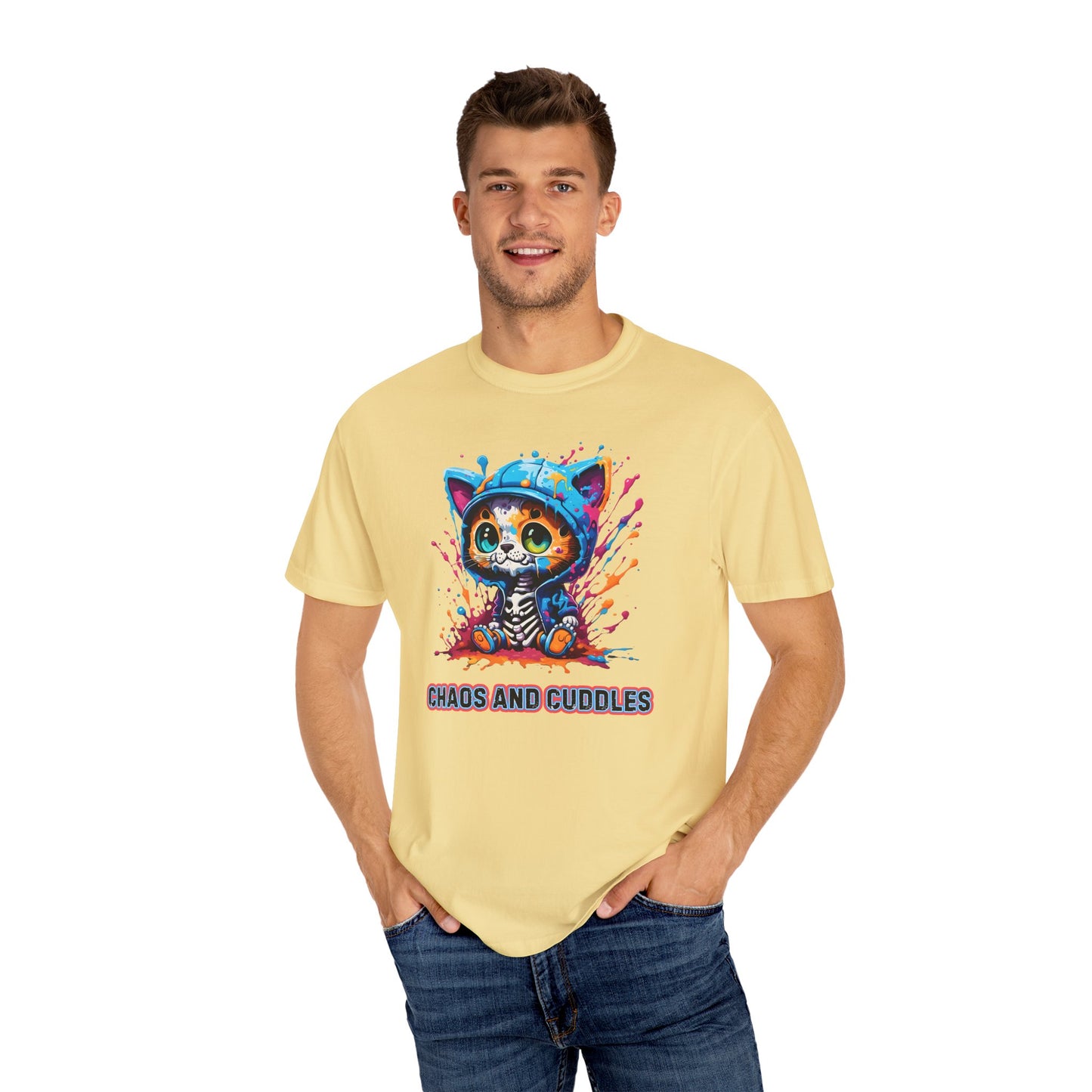 Chaos and Cuddles Cat T-Shirt: Funny Pet Lover Gift