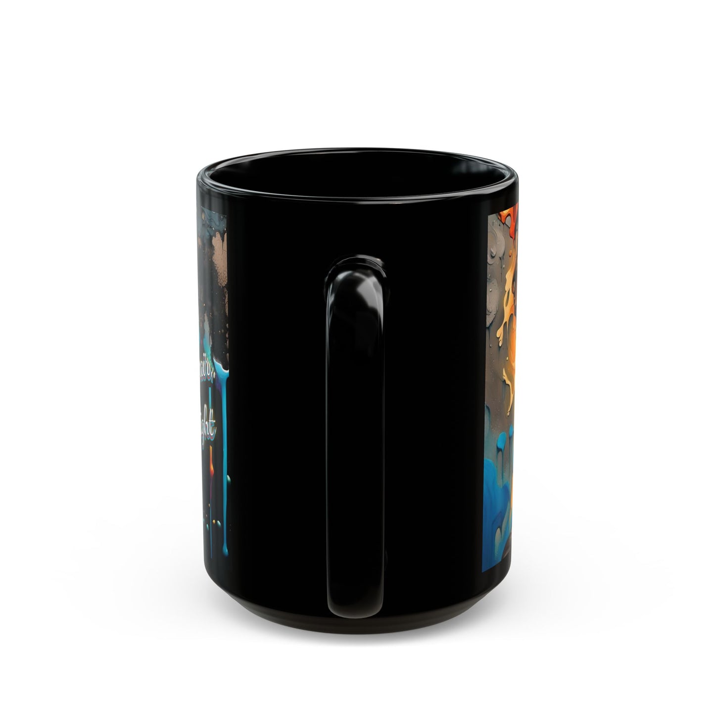Inspirational Black Mug: "My Soul Finds the Light" - Motivational Coffee Cup