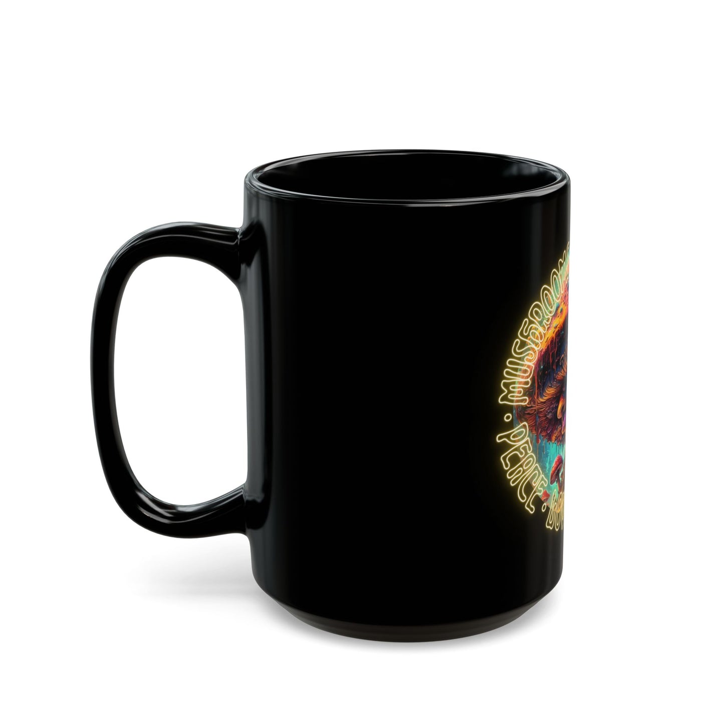 Psychedelic Mushroom Mug – Peace, Love & Trippy Forest Energy