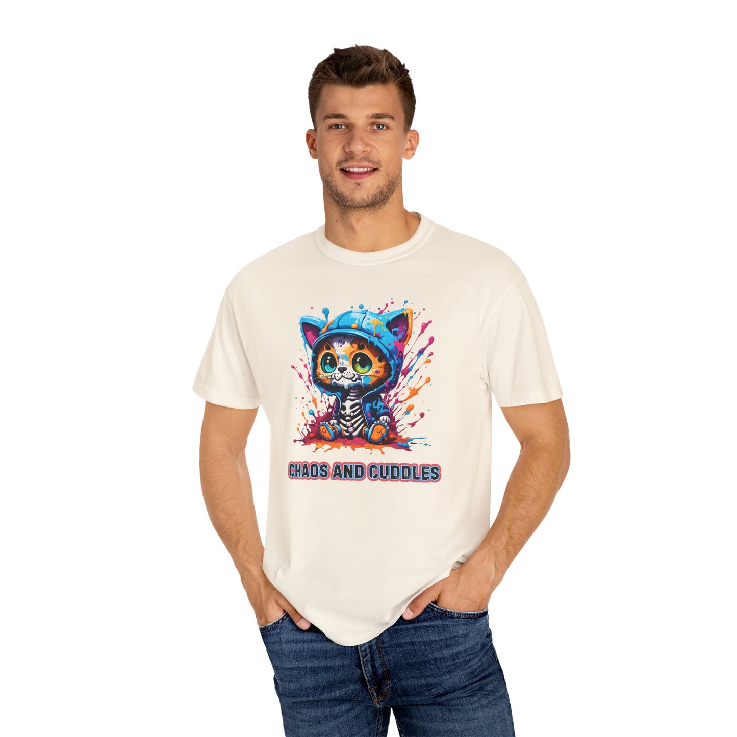 Chaos and Cuddles Cat T-Shirt: Funny Pet Lover Gift
