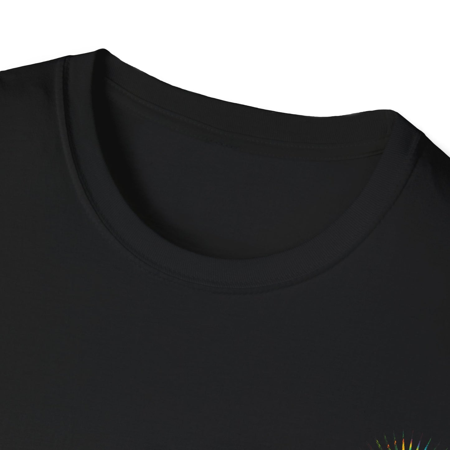 Psychedelic Back Print Shirt - Unisex Softstyle Tee | Festival Streetwear Gift | Retro Boho Hippie Graphic