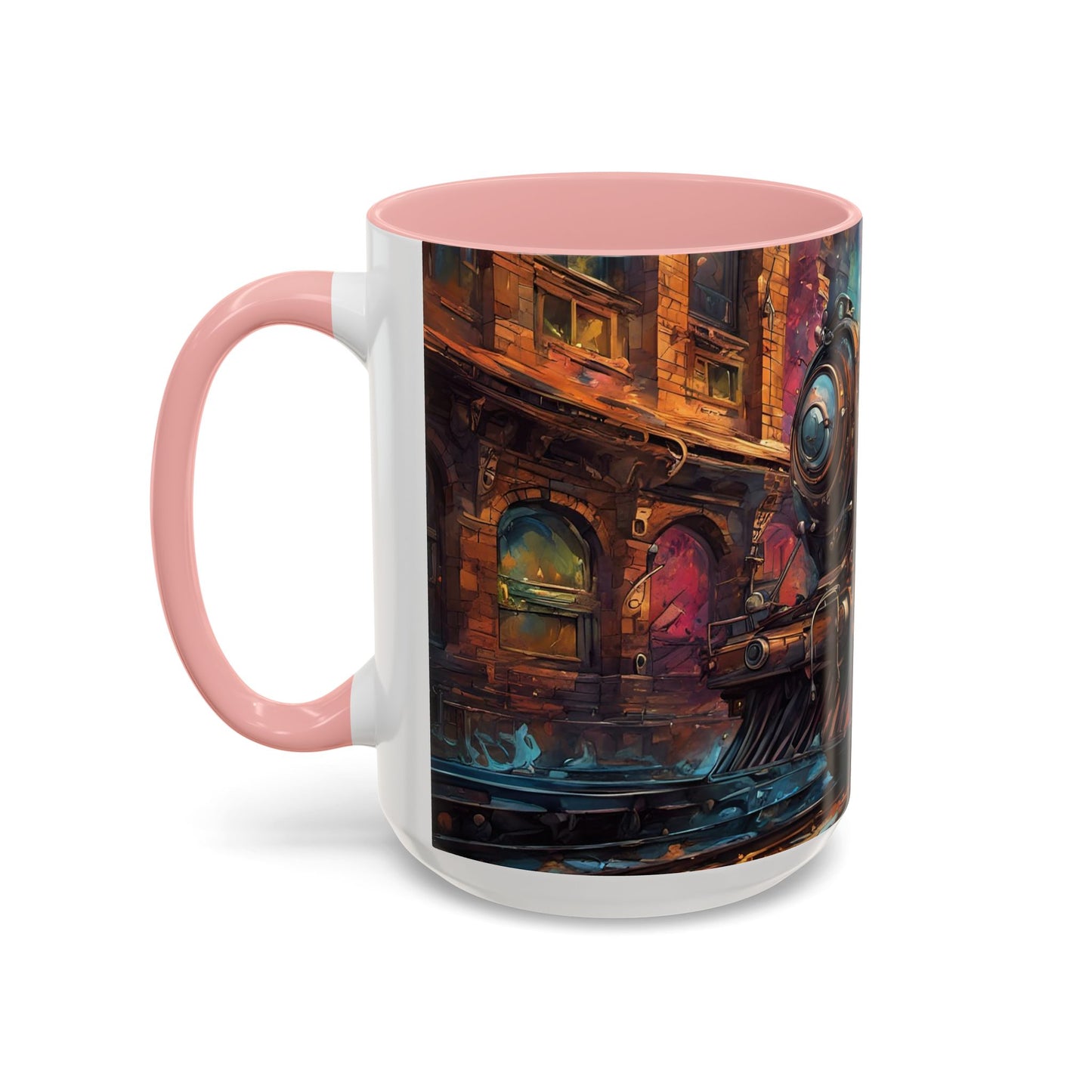 Steampunk Train Coffee Mug | Ceramic Railway Accent MUG | Train Lover Gift | Railway Accent Design | Coffee Cup Gift | Retro Style MUG