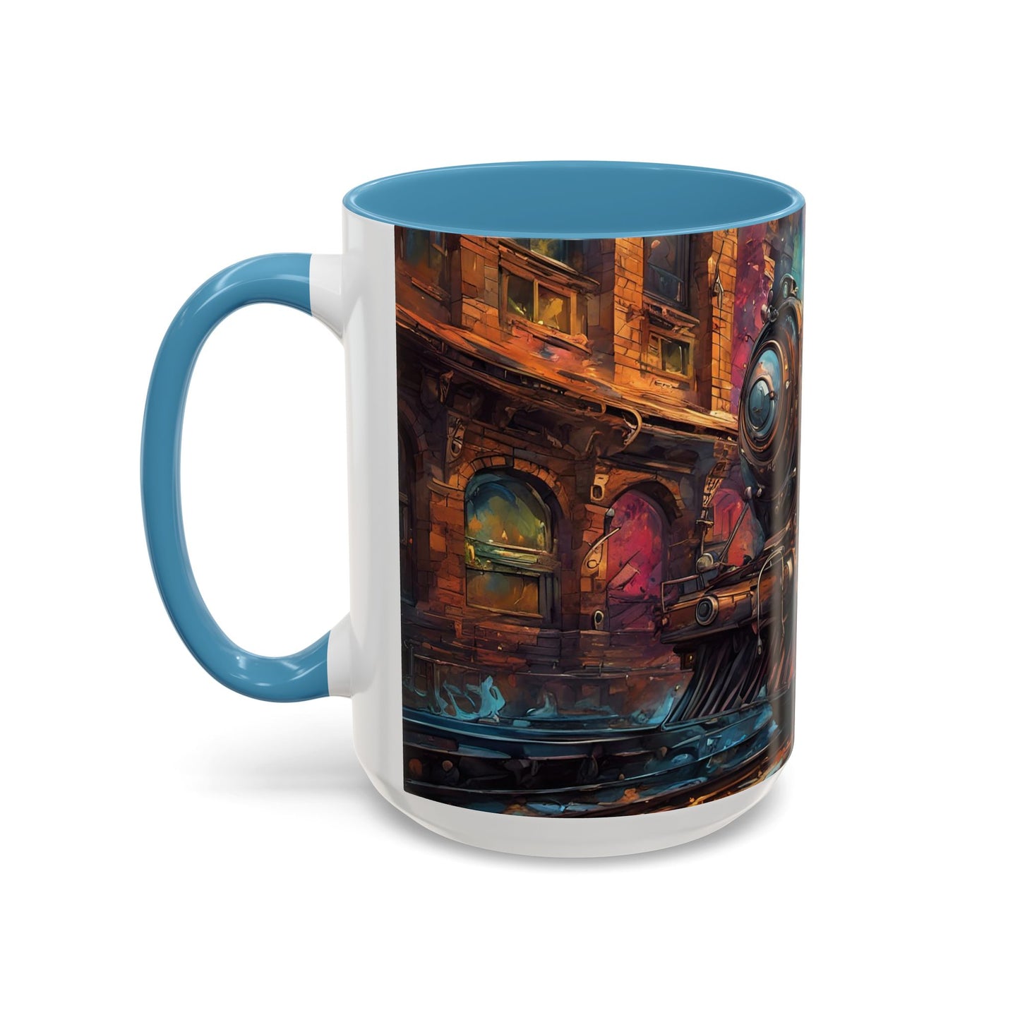Steampunk Train Coffee Mug | Ceramic Railway Accent MUG | Train Lover Gift | Railway Accent Design | Coffee Cup Gift | Retro Style MUG
