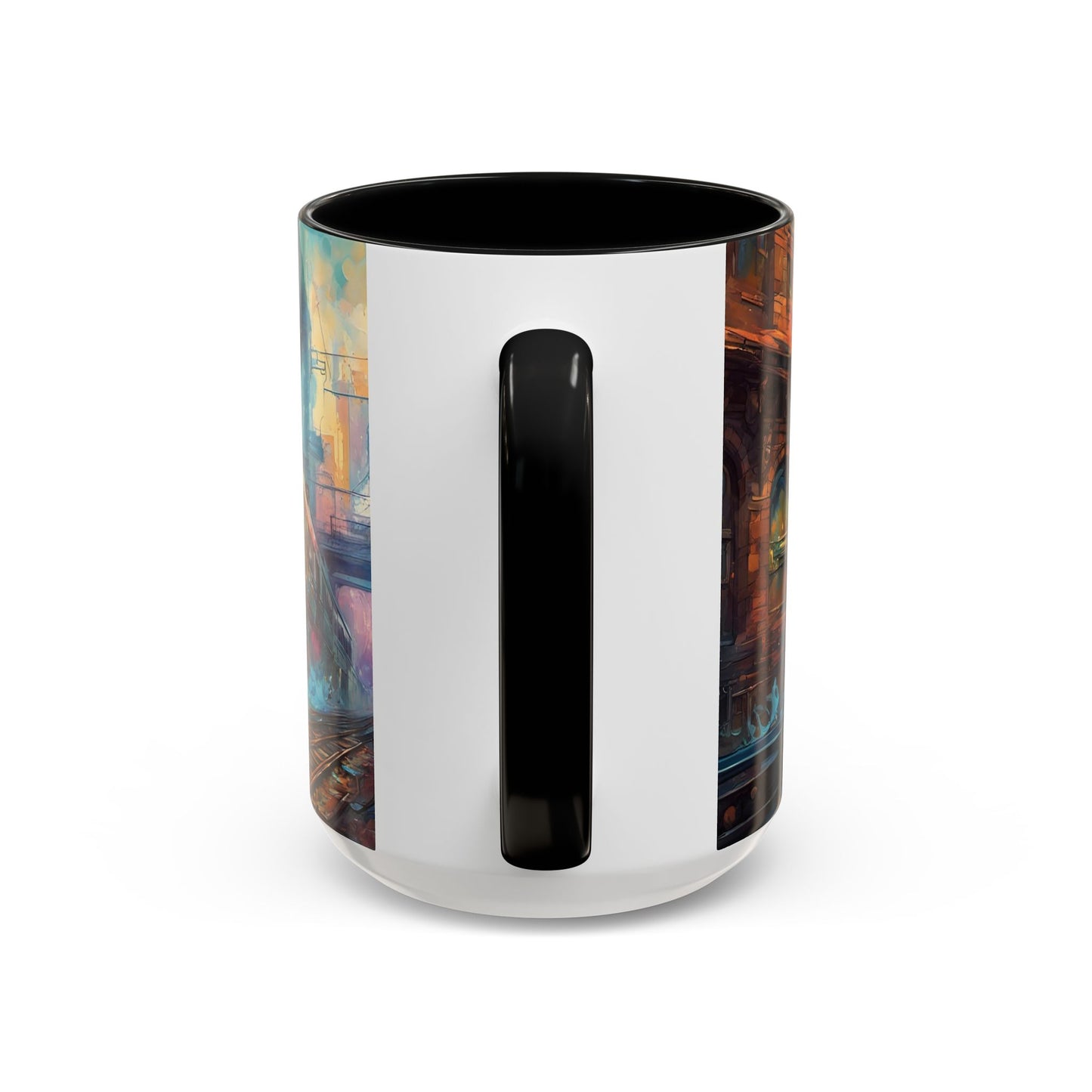 Steampunk Train Coffee Mug | Ceramic Railway Accent MUG | Train Lover Gift | Railway Accent Design | Coffee Cup Gift | Retro Style MUG
