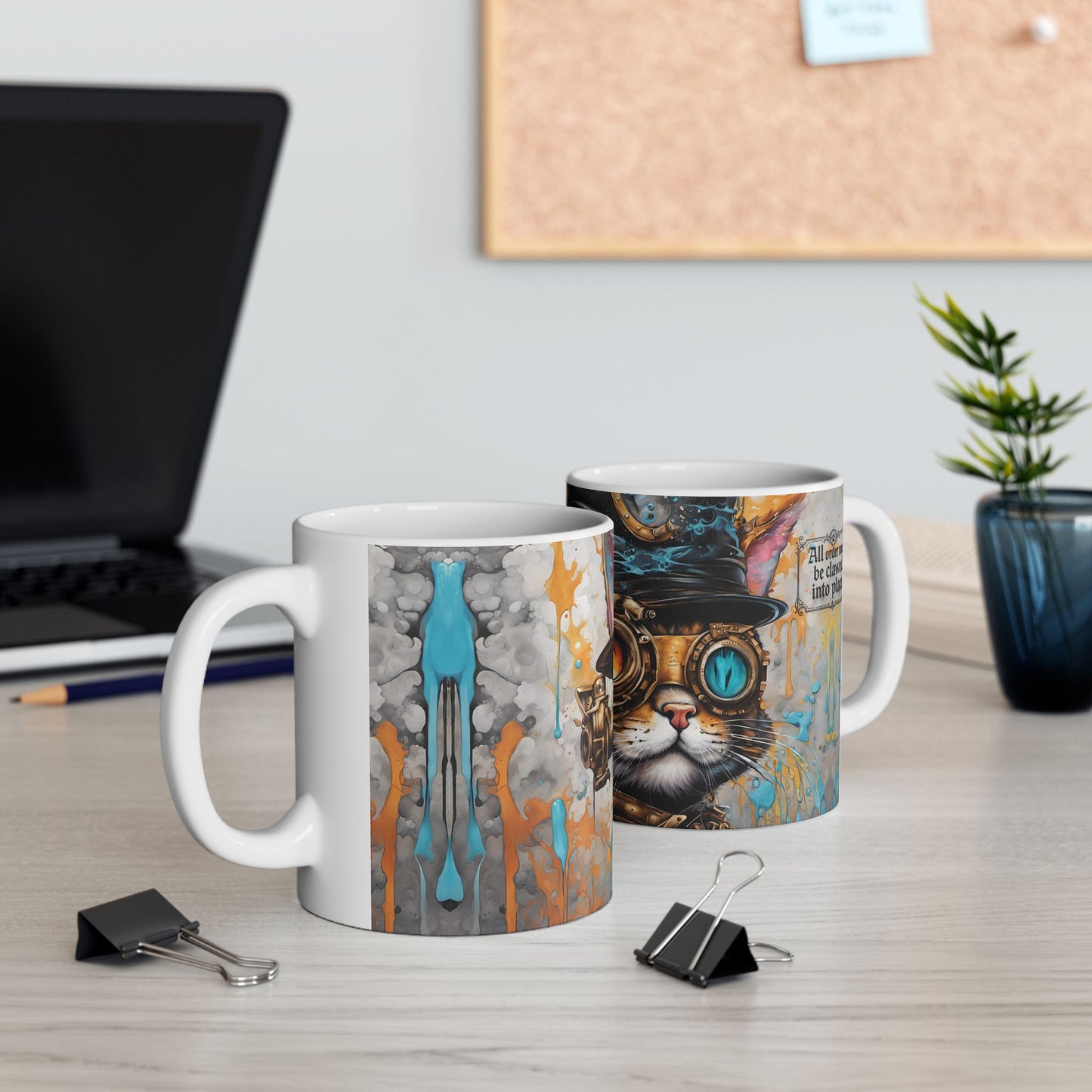 Baroness Nyx von Clawthorne Steampunk Cat Mug