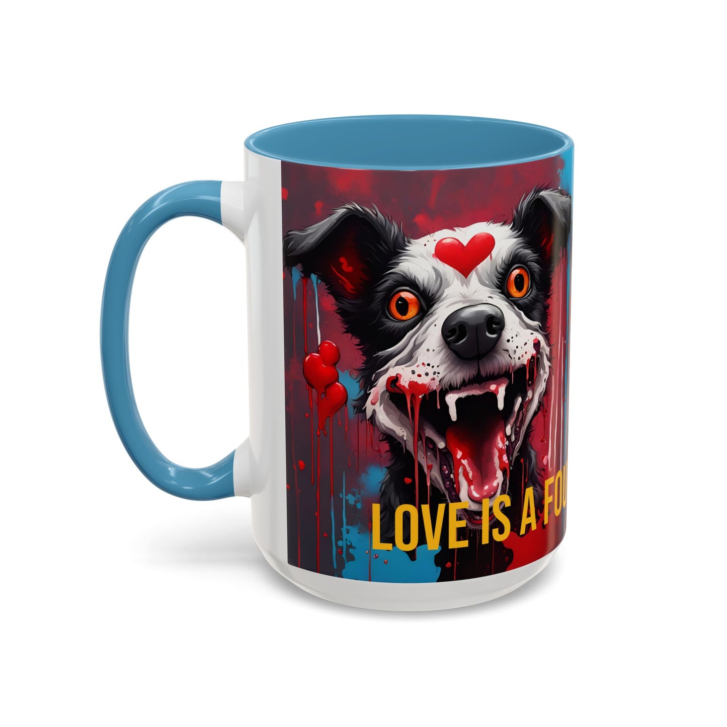 Dog Lover Coffee Mug: "Love Is a Four-Legged Word" Ceramic Cup