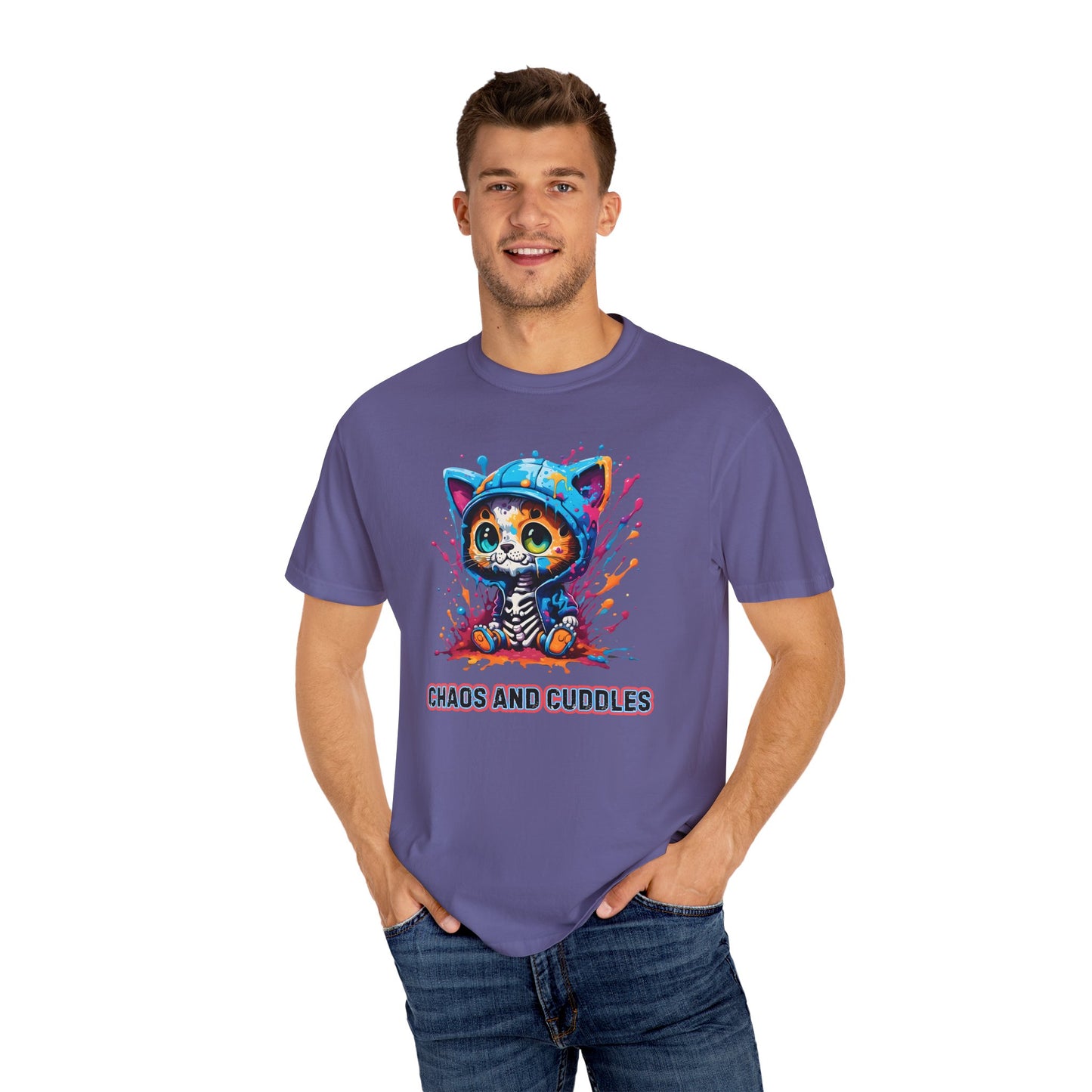 Chaos and Cuddles Cat T-Shirt: Funny Pet Lover Gift