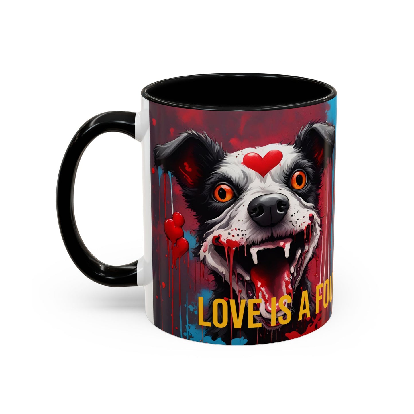 Dog Lover Coffee Mug: "Love Is a Four-Legged Word" Ceramic Cup