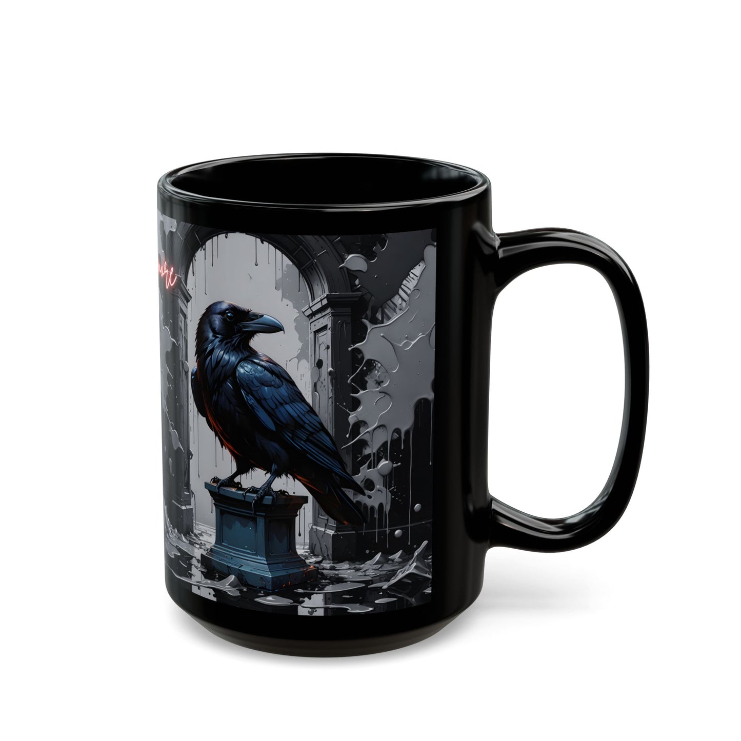 Gothic Raven Mug: Nevermore Literary Coffee Cup