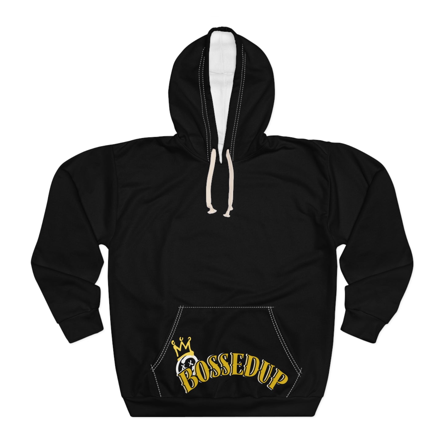Trap or Cap Collective | Black Hoodie Bossed Up Edition Unisex Pullover(AOP)
