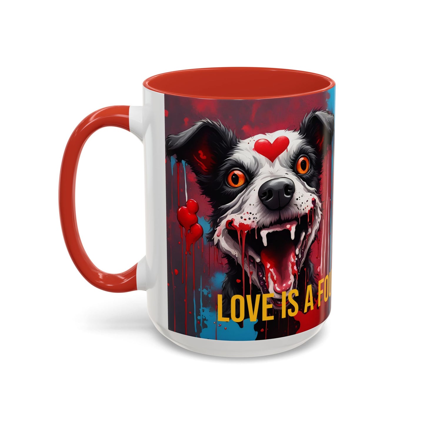 Dog Lover Coffee Mug: "Love Is a Four-Legged Word" Ceramic Cup