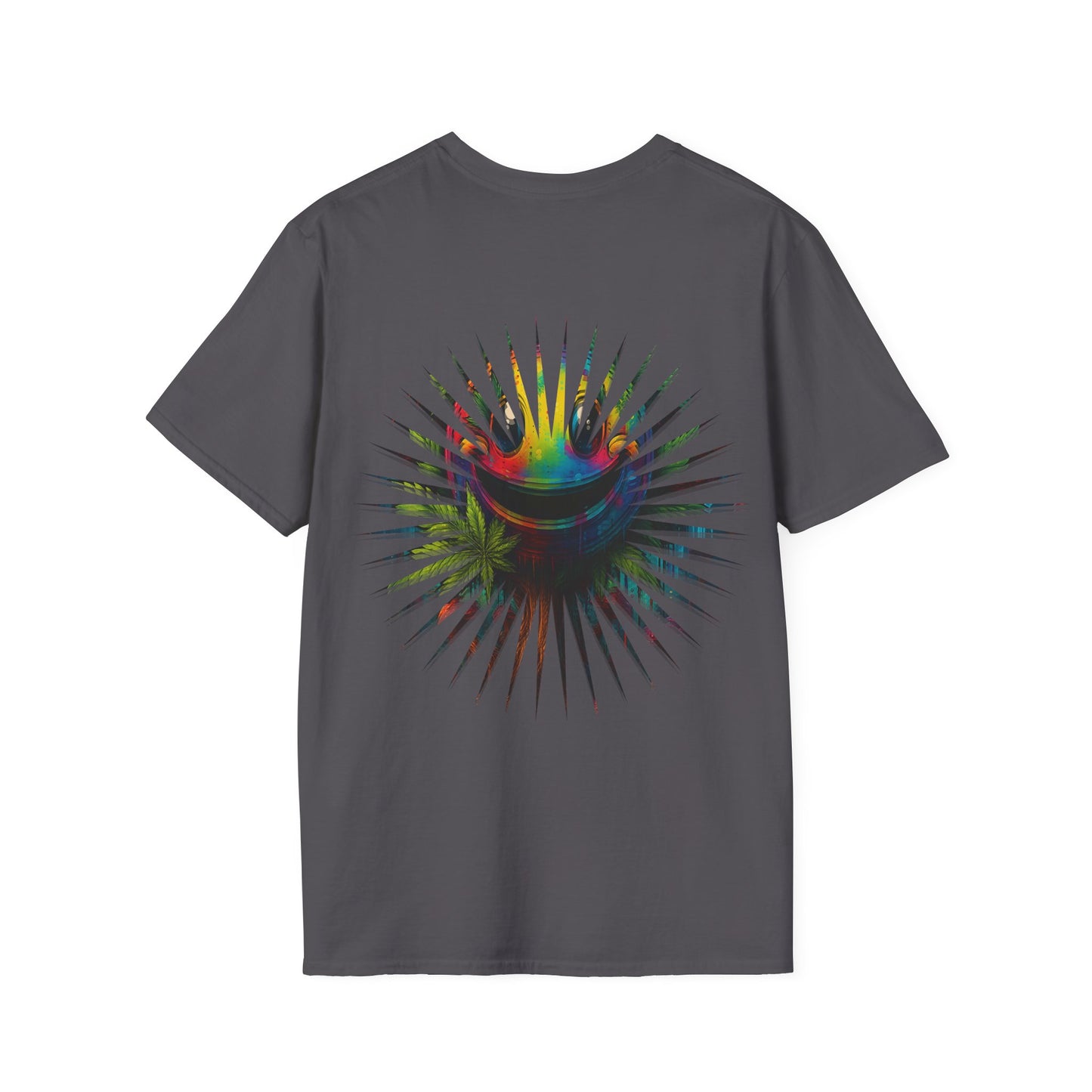 Psychedelic Back Print Shirt - Unisex Softstyle Tee | Festival Streetwear Gift | Retro Boho Hippie Graphic